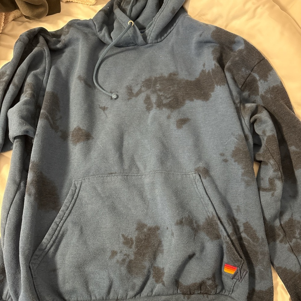 Aviator Nation Charcoal Tie-Dye Hoodie
